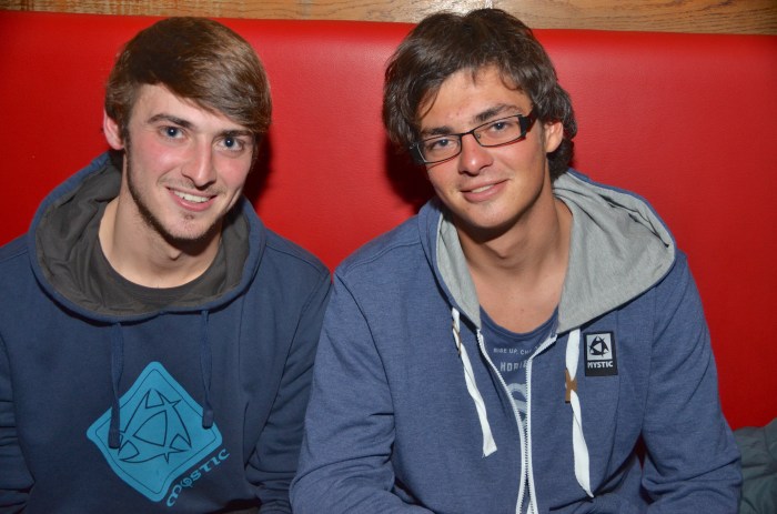 Axel en Christophe Tack in de Copador in maart 2013. 'Ooit wil ik wereldkampioen worden', zei Christophe Toen.